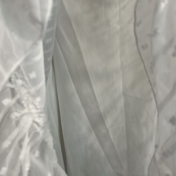 Shein white long-sleeve Swiss dot dress - size Medium - Picture 5 of 7